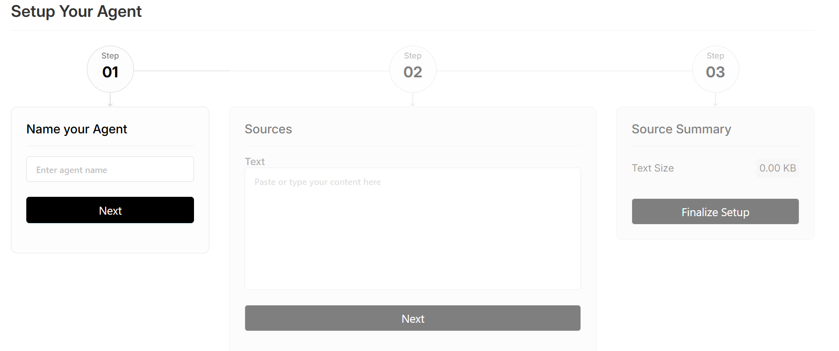 Screenshot of One Stop Agents AI Platform v0.2